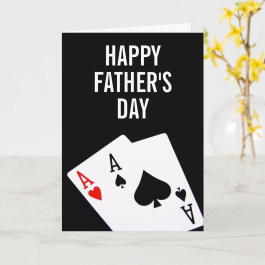 Vaderdag Poker Kaart (Gele Bloem)