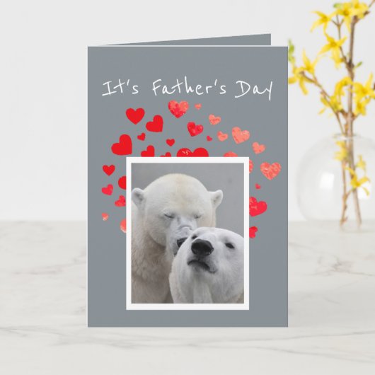 Vaderdag Polar Beer Bucket Fun Humor Kaart (Gele Bloem)