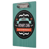 Vaderdag Poster met pooldots en zwart label Klembord (Links)