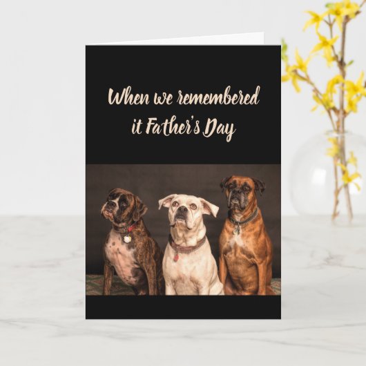 Vaderdag Pret Van ons allemaal Boxer Hond Pret Kaart (Gele Bloem)
