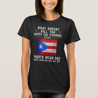 Vaderdag Puerto Rico Vlag Vintage voor Papa T-shirt