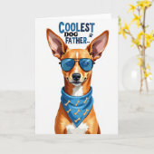 Vaderdag Pup Bandana Kaart (Gele Bloem)