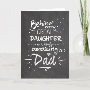 Vaderdag Quote Daughter Chalkboard Kaart