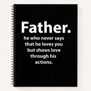 Vaderdag Quote Typografie Happy Fathers Day Notitieboek