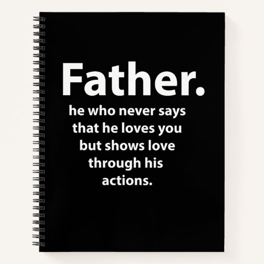 Vaderdag Quote Typografie Happy Fathers Day Notitieboek (Voorkant)