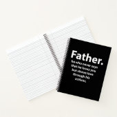 Vaderdag Quote Typografie Happy Fathers Day Notitieboek (Binnen)