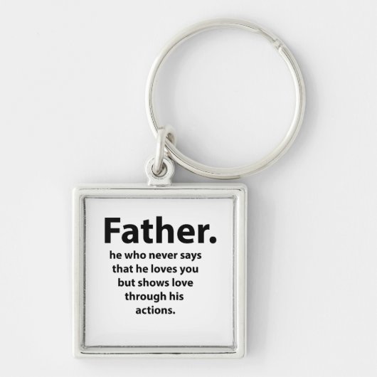 Vaderdag Quote Typografie Happy Fathers Day Sleutelhanger (Voorkant)