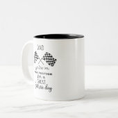 Vaderdag Racing Mok - F1 Cadeau voor Papa, Grappig (Voorkant links)
