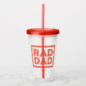 Vaderdag - Rad Dad Acryl Drinkbeker (Voorkant)