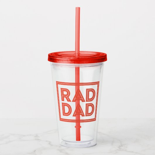 Vaderdag - Rad Dad Acryl Drinkbeker (Voorkant)