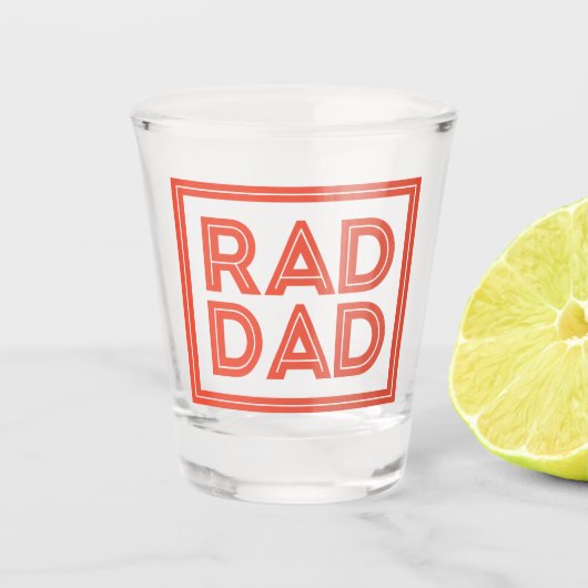 Vaderdag - Rad Dad Shot Glas (Voorkant)