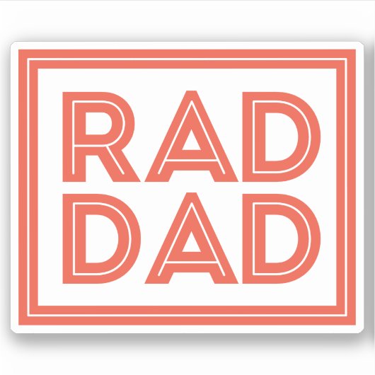 Vaderdag - Rad Dad Sticker (Voorkant)