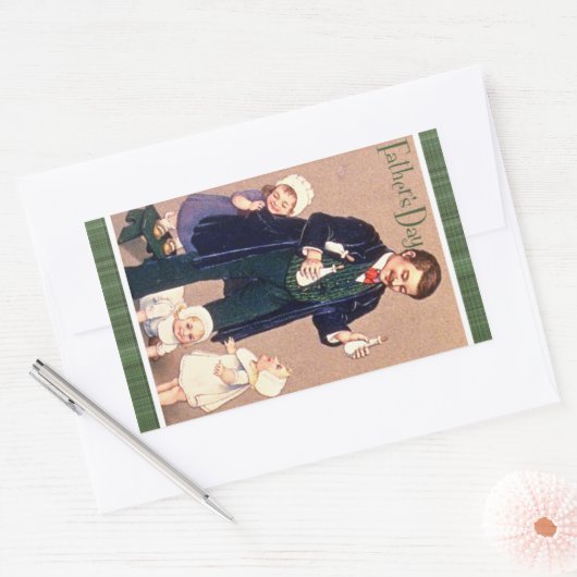  Vaderdag Rechthoekige Sticker (Envelop)