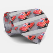 Vaderdag Red Classic Corvette Stropdas (Opgerold)