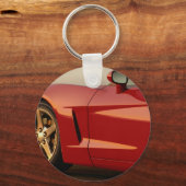 Vaderdag Red Corvette Sleutelhanger (Voorkant)