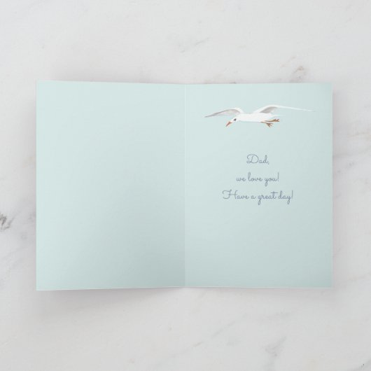 Vaderdag Redbeard Kapitein op een boot met hond Kaart (Binnen)