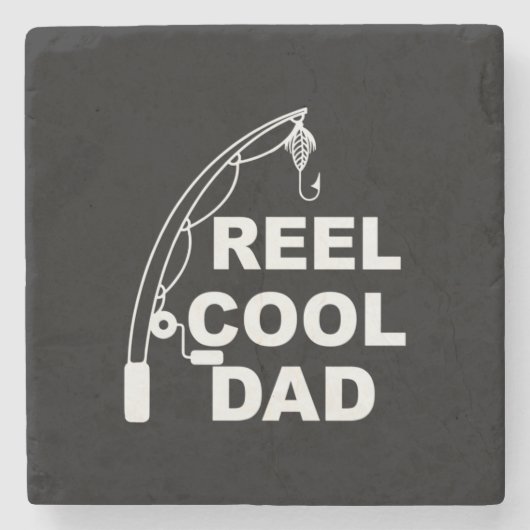 Vaderdag Reel Cool Dad Stenen Onderzetter (Voorkant)