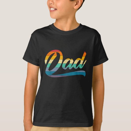 Vaderdag Regenboog Pap - Grappig Pap T-shirt (Voorkant)