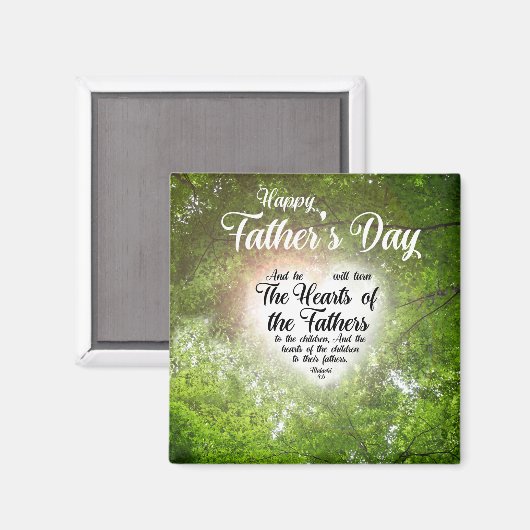 Vaderdag Religieus Christelijk Malachi 4:6 Magneet (Voorkant / Achterkant)