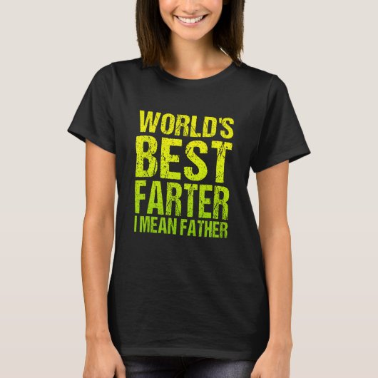 Vaderdag Retro Papa World's Best Farter Ik bedoel T-shirt (Voorkant)