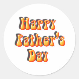 Vaderdag Retro-tekst Ronde Sticker
