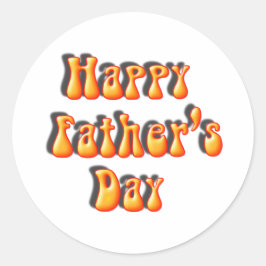 Vaderdag Retro-tekst Ronde Sticker