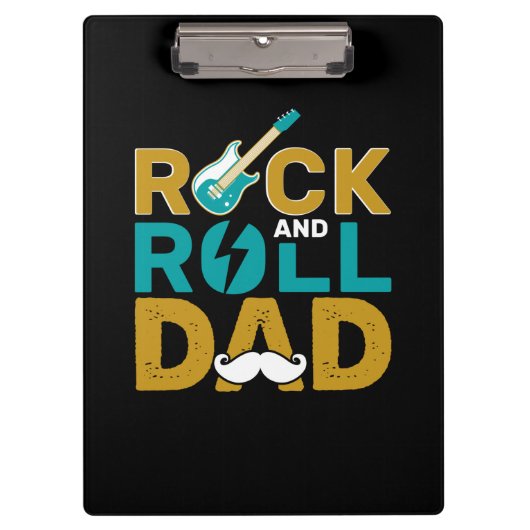 Vaderdag Rock And Roll Vader Klembord (Voorkant)