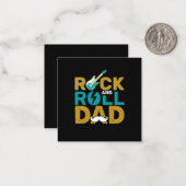 Vaderdag Rock en Roll Dad Notitiekaartje (Voorkant / Achterkant in situ)
