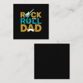 Vaderdag Rock en Roll Dad Notitiekaartje (Voorkant / Achterkant)