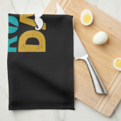 Vaderdag Rock en Roll Dad Theedoek (Quarter Fold)