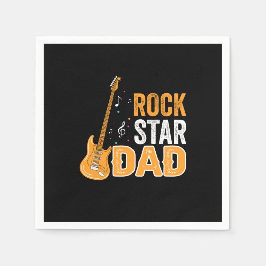 Vaderdag Rock Star Dad Servet (Voorkant)