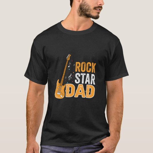 Vaderdag Rock Star Dad T-shirt (Voorkant)