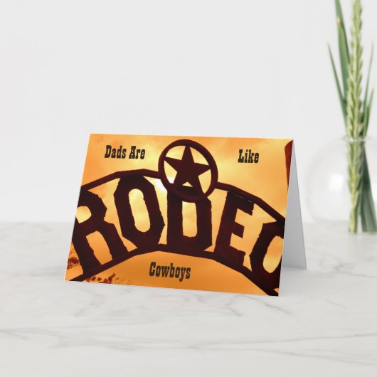 Vaderdag Rodeo Cowboy Kaart (Voorkant)