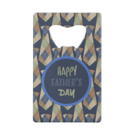 Vaderdag roestvrijstalen flesopening creditkaart flessenopener