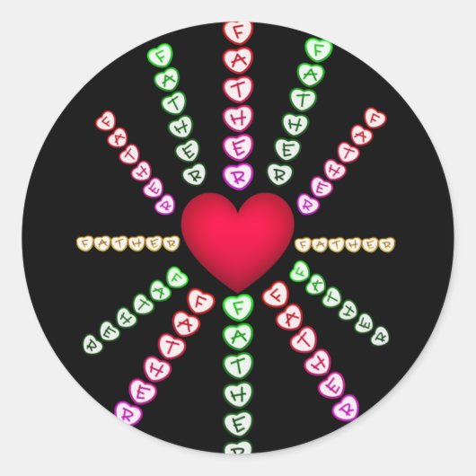 vaderdag ronde sticker (Voorkant)