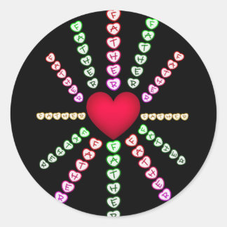 vaderdag ronde sticker