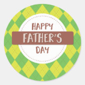 Vaderdag Ronde Sticker (Voorkant)
