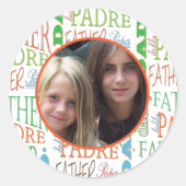 Vaderdag Ronde Sticker (Voorkant)