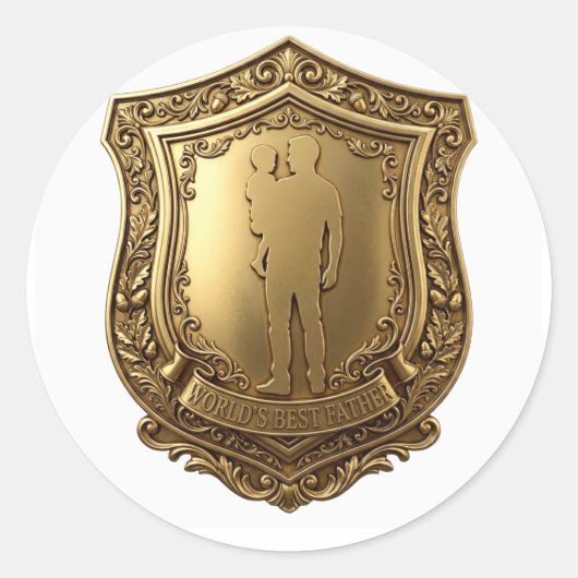 Vaderdag Ronde Sticker (Voorkant)