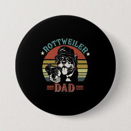 Vaderdag | Rottweiler Dog Dad Ronde Button 7,6 Cm