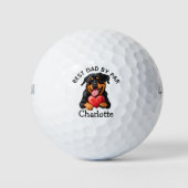 Vaderdag Rottweiler Puppy Golfballen (Voorkant)