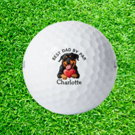 Vaderdag Rottweiler Puppy  Golfballen