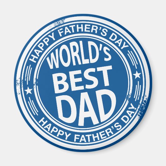 Vaderdag rubberen zegeleffect - wit- magneet (Voorkant)