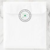 Vaderdag rubberstempel ronde sticker (Tas)