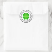 Vaderdag rubberstempel ronde sticker (Tas)