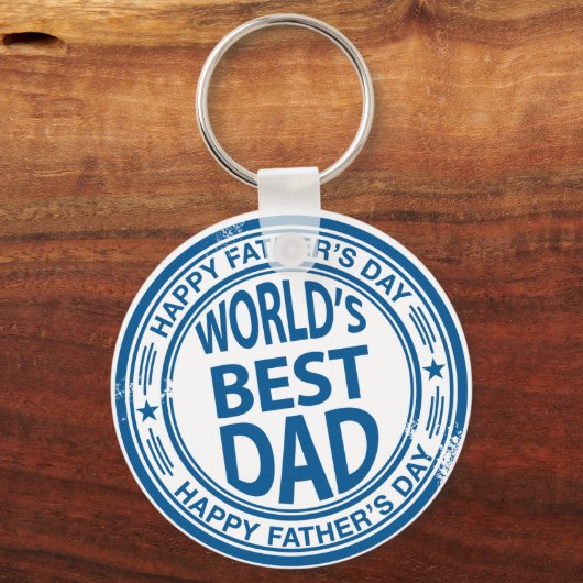 Vaderdag rubberstempel sleutelhanger (Voorkant)