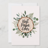 Vaderdag Rustiek hout en gebladerte Aangepaste cit Feestdagenkaart (Voorkant)