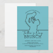 Vaderdag rustieke elegante brunch uitnodiging (Voorkant / Achterkant)