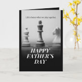 Vaderdag Schaken Kaart – Elegant ontwerp (Gele Bloem)