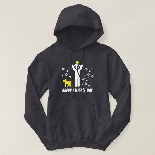 Vaderdag schattig, eenvoudig en kleurrijk hoodie (Design voorkant)